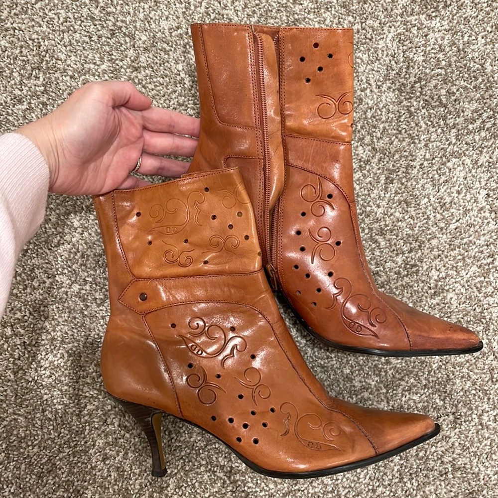 Leather Heeled Boots